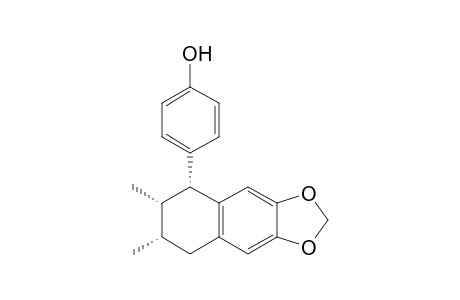 Phenol, 4-(5,6,7,8-tetrahydro-6,7-dimethylnaphtho[2,3-d]-1,3-dioxol-5-yl)-, (5.alpha.,6.alpha.,7.alpha.)-