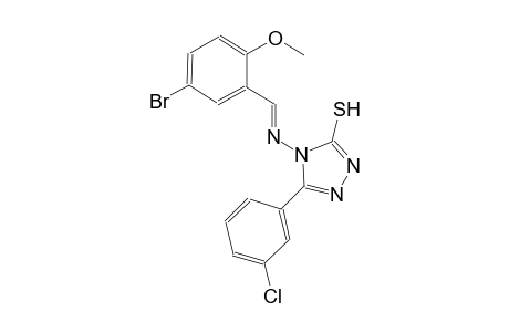 4-{[(E)-(5-bromo-2-methoxyphenyl)methylidene]amino}-5-(3-chlorophenyl)-4H-1,2,4-triazole-3-thiol