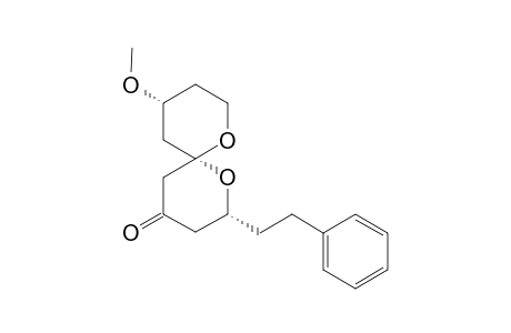 (2R,6S,10R)-10-Methoxy-2-(2-(phenyl)ethyl)-1,7-dioxaspiro[5.5]undecan-4-one