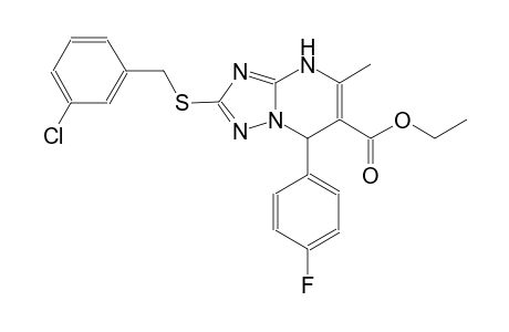 ethyl 2-[(3-chlorobenzyl)sulfanyl]-7-(4-fluorophenyl)-5-methyl-4,7-dihydro[1,2,4]triazolo[1,5-a]pyrimidine-6-carboxylate