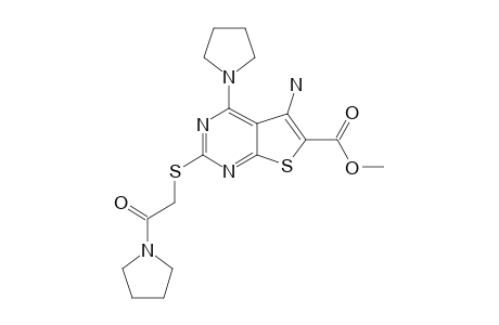 5-AMINO-4-PYRROLIDINO-2-(PYRROLIDINOCARBONYLMETHYLSULFANYL)-THIENO-[2,3-D]-PYRIMIDIN-6-CARBOXYLIC-ACID-METHYLESTER