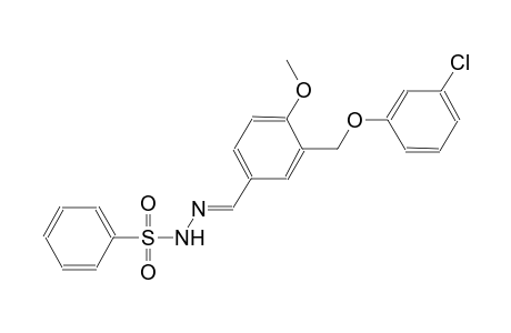 N'-((E)-{3-[(3-chlorophenoxy)methyl]-4-methoxyphenyl}methylidene)benzenesulfonohydrazide