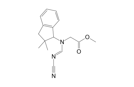 Glycine, N-[(cyanoimino)methyl]-N-(2,3-dihydro-2,2-dimethyl-1H-inden-1-yl)-, methyl ester