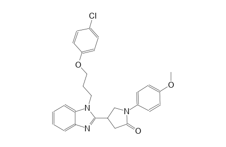 4-{1-[3-(4-chlorophenoxy)propyl]-1H-benzimidazol-2-yl}-1-(4-methoxyphenyl)-2-pyrrolidinone
