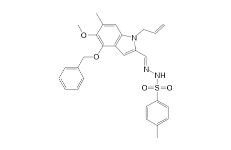 Benzenesulfonic acid, 4-methyl-, [[5-methoxy-6-methyl-4-(phenylmethoxy)-1-(2-propenyl)-1H-indol-2-yl]methylene]hydrazide