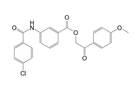 benzoic acid, 3-[(4-chlorobenzoyl)amino]-, 2-(4-methoxyphenyl)-2-oxoethyl ester