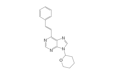 6-[(E)-styryl]-9-tetrahydropyran-2-yl-purine