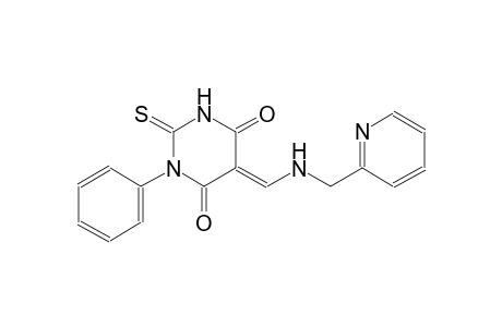 (5E)-1-phenyl-5-{[(2-pyridinylmethyl)amino]methylene}-2-thioxodihydro-4,6(1H,5H)-pyrimidinedione
