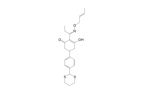 2-Cyclohexen-1-one, 2-[1-[(2-butenyloxy)imino]propyl]-5-[4-(1,3-dithian-2-yl)phenyl]-3-hydroxy-, (?,E)-
