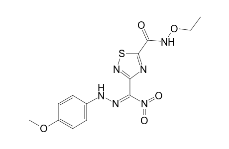 [5'-(Ethoxycarbamoyl)-1',2',4'-thiadiazol-3'-yl]-nitroformaldehyde - (p-methoxyphenyl)hydrazone