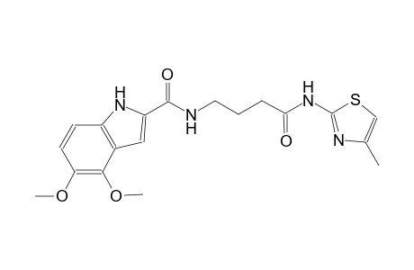 1H-indole-2-carboxamide, 4,5-dimethoxy-N-[4-[(4-methyl-2-thiazolyl)amino]-4-oxobutyl]-