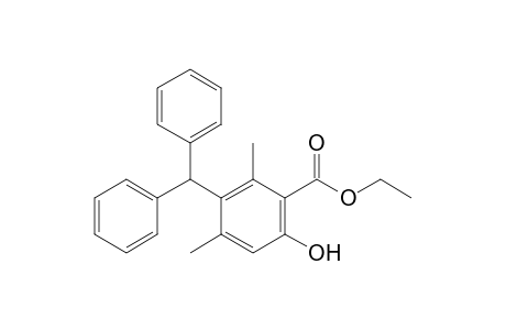 Ethyl 3-diphenylmethyl-6-hydroxy-2,4-dimethylbenzoate