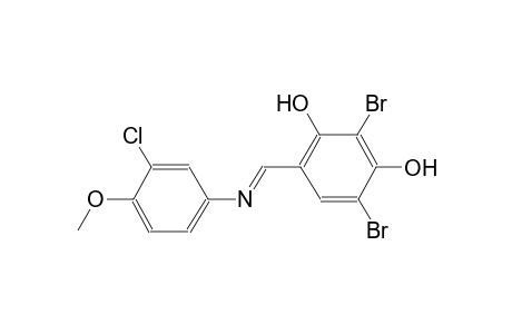 1,3-benzenediol, 2,4-dibromo-6-[(E)-[(3-chloro-4-methoxyphenyl)imino]methyl]-