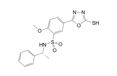 (R)-5-(5-mercapto-1,3,4-oxadiazol-2-yl)-2-methoxy-N-(1-phenylethyl)benzenesulfonamide