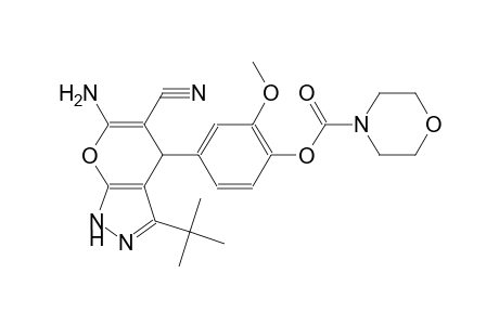 4-morpholinecarboxylic acid, 4-[6-amino-5-cyano-3-(1,1-dimethylethyl)-1,4-dihydropyrano[2,3-c]pyrazol-4-yl]-2-methoxyphenyl ester