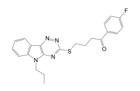 1-Butanone, 1-(4-fluorophenyl)-4-[(5-propyl-5H-[1,2,4]triazino[5,6-b]indol-3-yl)thio]-