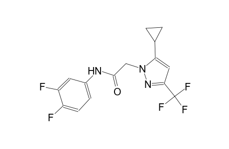 2-[5-cyclopropyl-3-(trifluoromethyl)-1H-pyrazol-1-yl]-N-(3,4-difluorophenyl)acetamide
