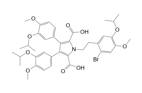 1-[2-(2-bromanyl-4-methoxy-5-propan-2-yloxy-phenyl)ethyl]-3,4-bis(4-methoxy-3-propan-2-yloxy-phenyl)pyrrole-2,5-dicarboxylic acid