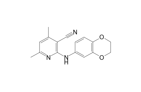 2-(2,3-dihydro-1,4-benzodioxin-6-ylamino)-4,6-dimethyl-3-pyridinecarbonitrile