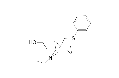 1-[(Phenylthio)methyl)-5-(hydroxyethyl)-6-ethyl-6-azabicyclo[3.2.1]octane