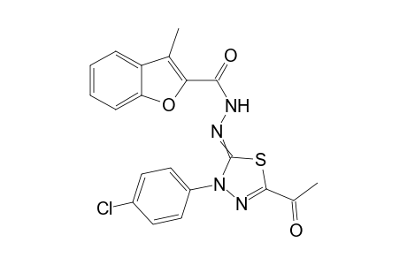 N-[5-Acetyl-3-(4-chlorophenyl)-3H-1,3,4-thiadiazol-2-ylidene]-3-methylbenzofuran-2-carbohydrazide