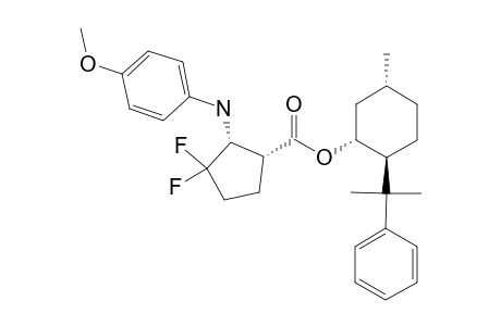 (+)-(2R,3R,1'R,2'S,5'R)-1,1-DIFLUORO-2-(4-METHOXYPHENYLAMINO)-3-(8'-PHENYLMENTHYLOXYCARBONYL)-CYCLOPENTANE