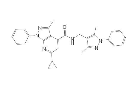 6-cyclopropyl-N-[(3,5-dimethyl-1-phenyl-1H-pyrazol-4-yl)methyl]-3-methyl-1-phenyl-1H-pyrazolo[3,4-b]pyridine-4-carboxamide