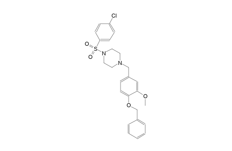 piperazine, 1-[(4-chlorophenyl)sulfonyl]-4-[[3-methoxy-4-(phenylmethoxy)phenyl]methyl]-