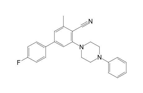 4-(4-Fluorophenyl)-2-methyl-6-(4-phenylpiperazin-1-yl)benzonitrile