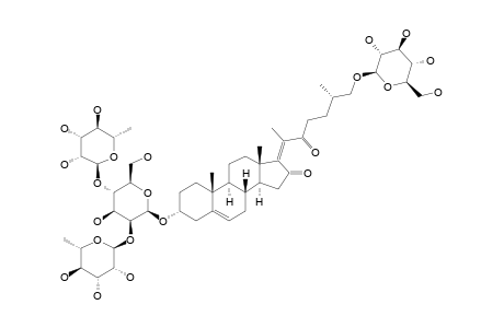 26-O-BETA-D-GLUCOPYRANOSYL-17(20)-DEHYDROKRYPTOGENIN-3-O-ALPHA-L-RHAMNOPYRANOSYL-(1->4)-[ALPHA-L-RHAMNOPYRANOSYL-(1->2)]-BETA-D-GLUCOPYRANOSIDE