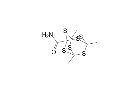 2,4,6,8,9,10-Hexathiatricyclo[3.3.1.1(3,7)]decane-1-carboxamide, 3,5,7-trimethyl-