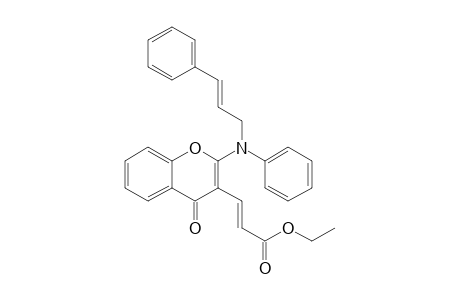 (E)-3-{4-Oxo-2-[phenyl-((E)-3-phenyl-allyl)-amino]-4H-chromen-3-yl}-acrylic acid ethyl ester