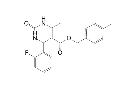 5-pyrimidinecarboxylic acid, 4-(2-fluorophenyl)-1,2,3,4-tetrahydro-6-methyl-2-oxo-, (4-methylphenyl)methyl ester