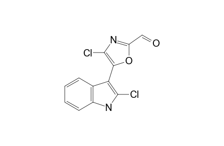 4-chloro-5-(2-chloro-1H-indol-3-yl)-1,3-oxazole-2-carbaldehyde