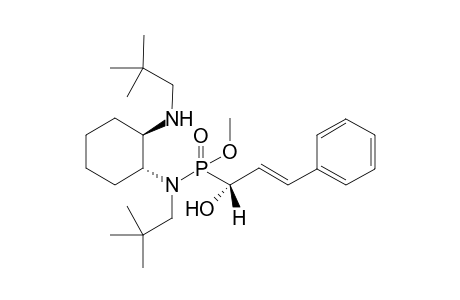 (1-Hydroxy-3-phenyl-(E)-prop-2-enyl)[N,N'-bis(2,2-dimethylpropyl)cyclohexyl-1,2-diamino-3-yl](methoxy)phosphate