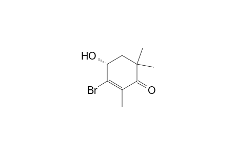 2-Cyclohexen-1-one, 3-bromo-4-hydroxy-2,6,6-trimethyl-, (R)-