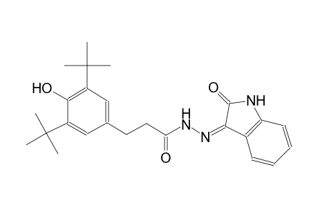3-(3,5-ditert-butyl-4-hydroxyphenyl)-N'-[(3Z)-2-oxo-1,2-dihydro-3H-indol-3-ylidene]propanohydrazide