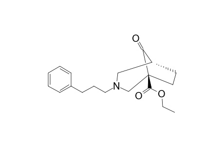 ETHYL-8-OXO-3-(3-PHENYLPROPYL)-3-AZABICYCLO-[3.2.1]-OCTANE-1-CARBOXYLATE
