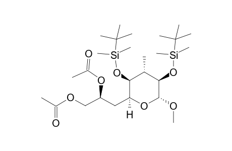 (2R,3R,4S,5S,6S,6(2S))-6-(2,3-Diacetoxypropyl)-3,5-di-(tert-butyldimethylsiloxy)-2-methoxy-4-methyl-3,4,5,6-tetrahydro-2H-pyran