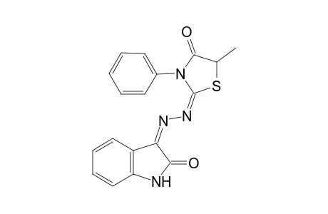 (2E)-2-[(2-ketoindol-3-yl)hydrazono]-5-methyl-3-phenyl-thiazolidin-4-one