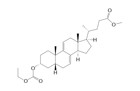 3alpha-Ethoxycarbonyloxy-5beta-chola-7,9(11)-dienoic acid-methylester