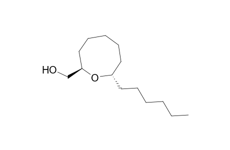 (2S*,8R*)-2-Hexyl-8-hydroxymethyloxocane