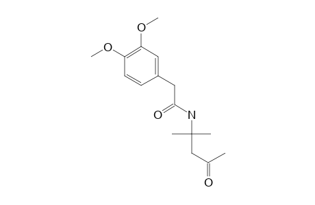 N-(2-METHYL-4-OXOPENTYL-2)-3',4'-DIMETHOXYPHENYLACETAMIDE