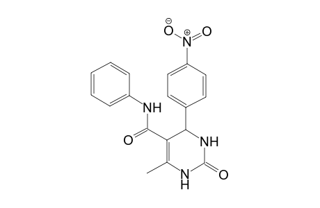 1,2,3,4-Tetrahydro-6-methyl-4-(4-nitrophenyl)-2-oxo-N-phenylpyrimidine-5-carboxamide