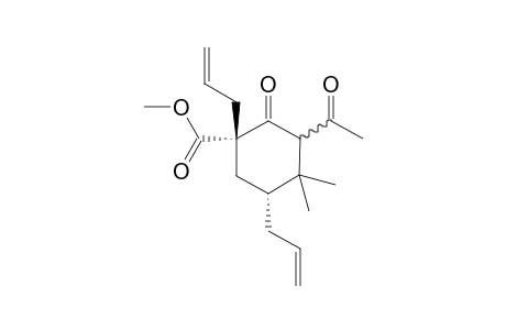 Methyl (1S,5R)-3-acetyl-1,5-diallyl-4,4-dimethyl-2-oxocyclohexane-1-carboxylate