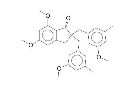 5,7-Dimethoxy-2,2-bis-(3-methoxy-5-methylbenzyl)indan-1-one