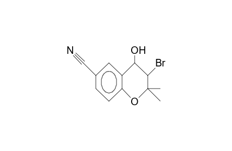 2,2-Dimethyl-3-bromo-4-hydroxy-3,4-dihydro-2H-1-benzopyran-6-carbonitrile