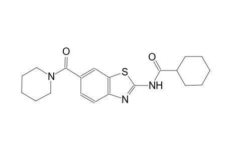 N-[6-(1-piperidinylcarbonyl)-1,3-benzothiazol-2-yl]cyclohexanecarboxamide