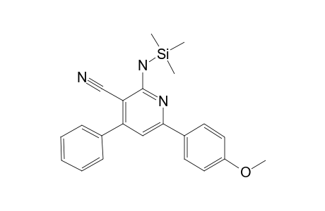 2-Amino-6-(4-methoxyphenyl)-4-phenylnicotinonitrile, N-trimethylsilyl-