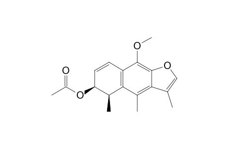 Naphtho[2,3-b]furan-6-ol, 5,6-dihydro-9-methoxy-3,4,5-trimethyl-, acetate, (5R-cis)-